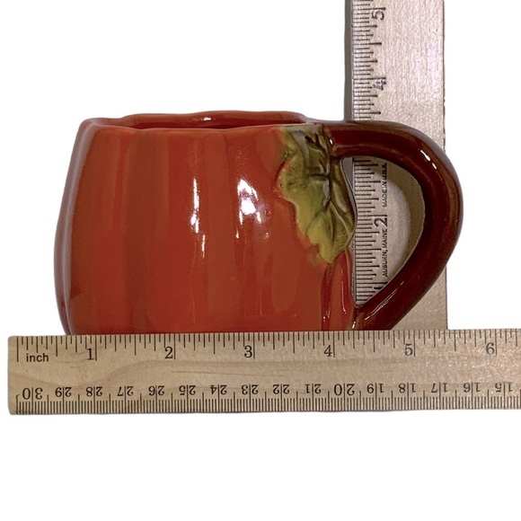 Harvest Pumpkin Mug Artisan Hand Painted Glazed Ceramic Functional Art - Picture 8 of 15